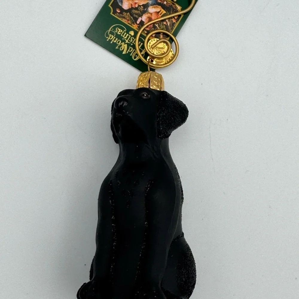 Old World Christmas BLACK LABRADOR Glass Ornament With Box‎ NEW